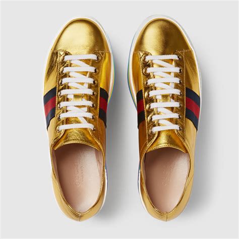 gucci gold running shoes|Gucci inspired tennis shoes.